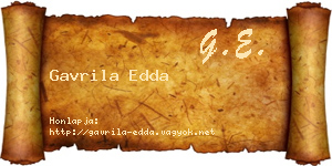 Gavrila Edda névjegykártya